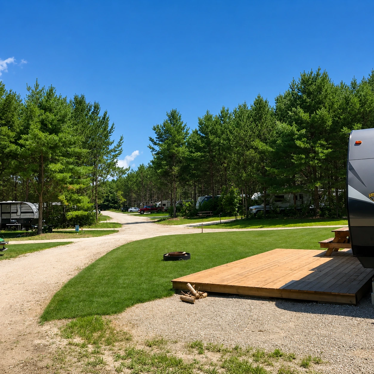 Seasonal RV site at Georgian Bay Park